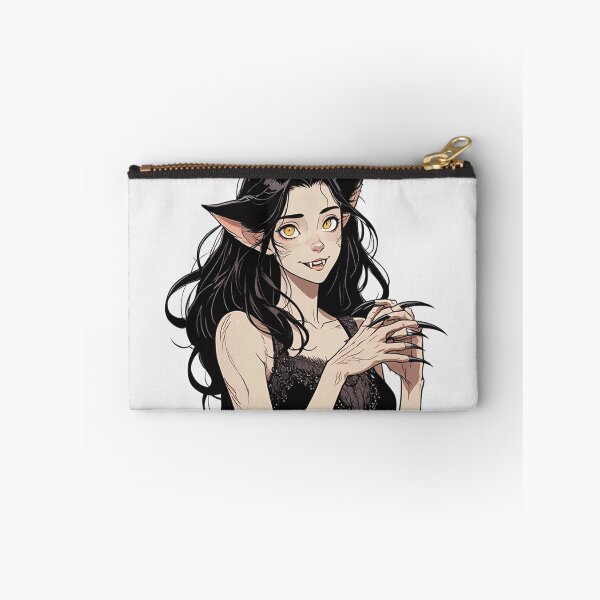 Item preview, Cute yet beautiful fiery werewolf girl illustration designed and sold by Vintage Designs +.
