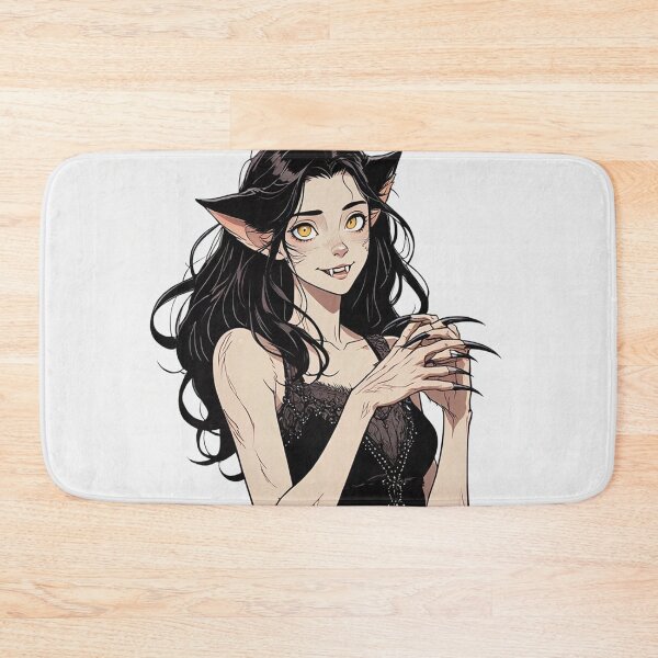Item preview, Cute yet beautiful fiery werewolf girl illustration designed and sold by Vintage Designs +.