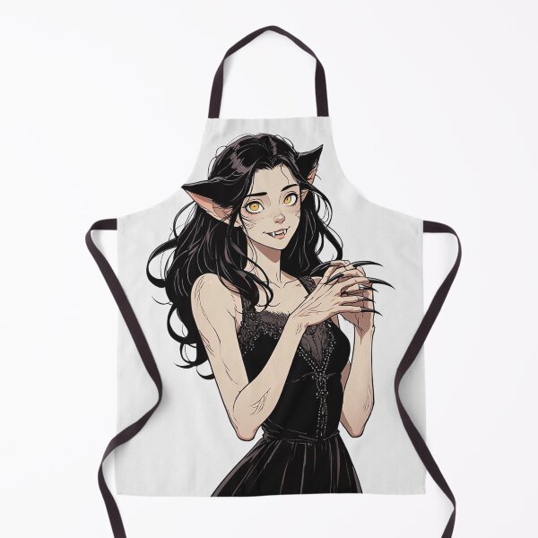 Item preview, Cute yet beautiful fiery werewolf girl illustration designed and sold by Vintage Designs +.