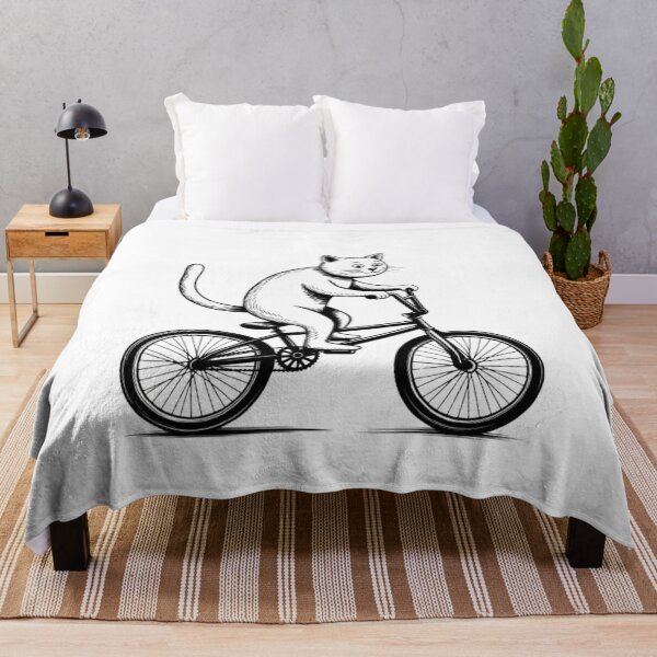 Item preview, Vintage Cute Cat Bicycle Biking designed and sold by BHMARTS.