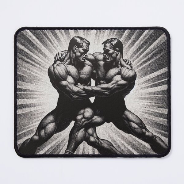 Item preview, 1950s Berlin Gay Wrestlers Tom of Finland Tribute Gay Pride Graphic Design designed and sold by ItsAKinkThing.