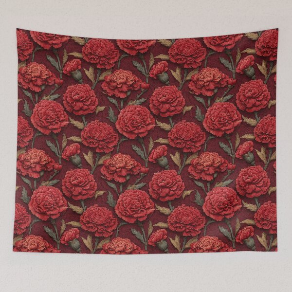 Item preview, Bold Elegant Carnationss Illustration For Garden Lover Gift designed and sold by RoyalStarsPatts.