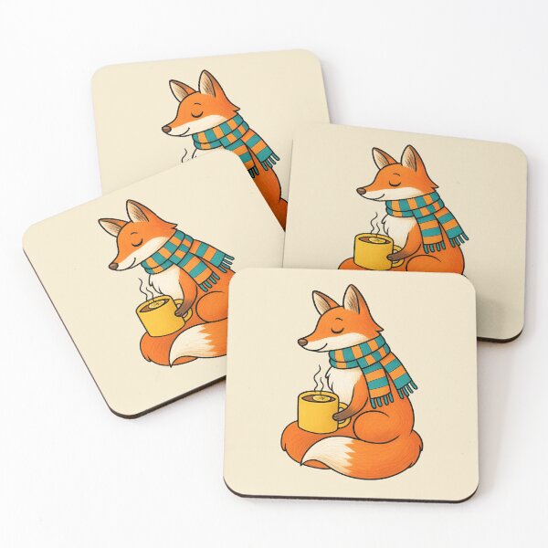 Item preview, Cozy Fox with Tea – Cute Autumn Animal Illustration designed and sold by Ivy-Triggs.