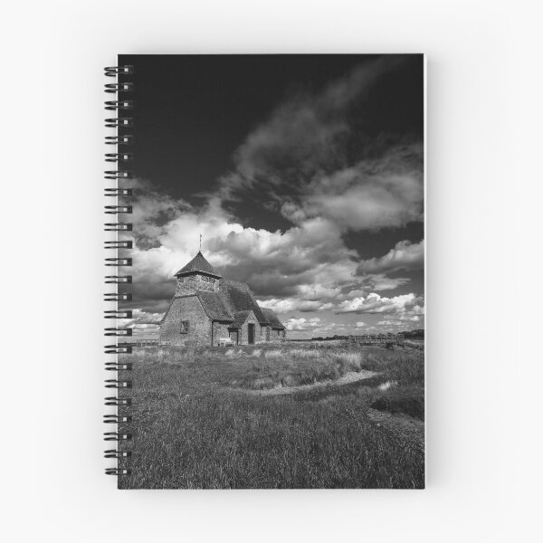 Item preview, Monochrome of St Thomas Becket Church on Romney Marsh at Fairfield in Kent England UK designed and sold by John Gilham - Landscape Photography.