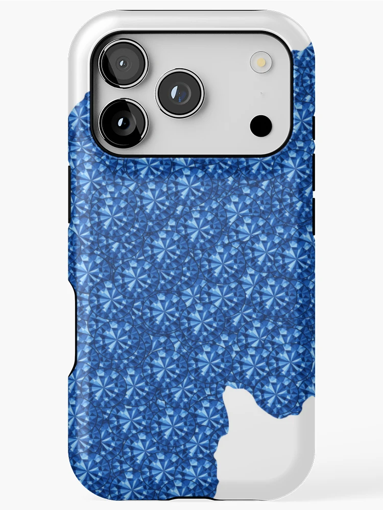 Thumbnail 1 of 4, iPhone Case, Blue Rhinestone Rwanda designed and sold by TheIconSmith.