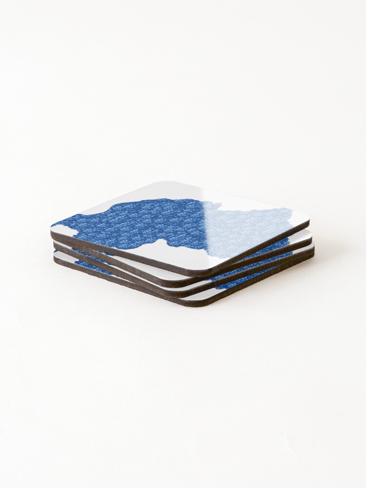 Thumbnail 4 of 5, Coasters (Set of 4), Blue Rhinestone Rwanda designed and sold by TheIconSmith.