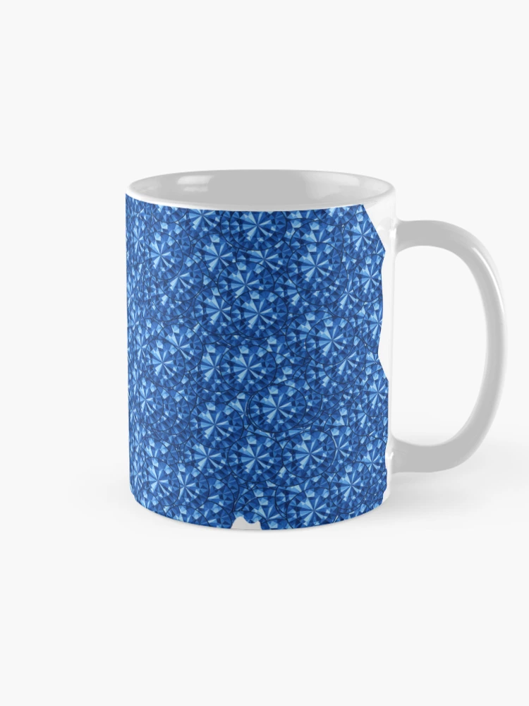 Thumbnail 3 of 6, Coffee Mug, Blue Rhinestone Rwanda designed and sold by TheIconSmith.