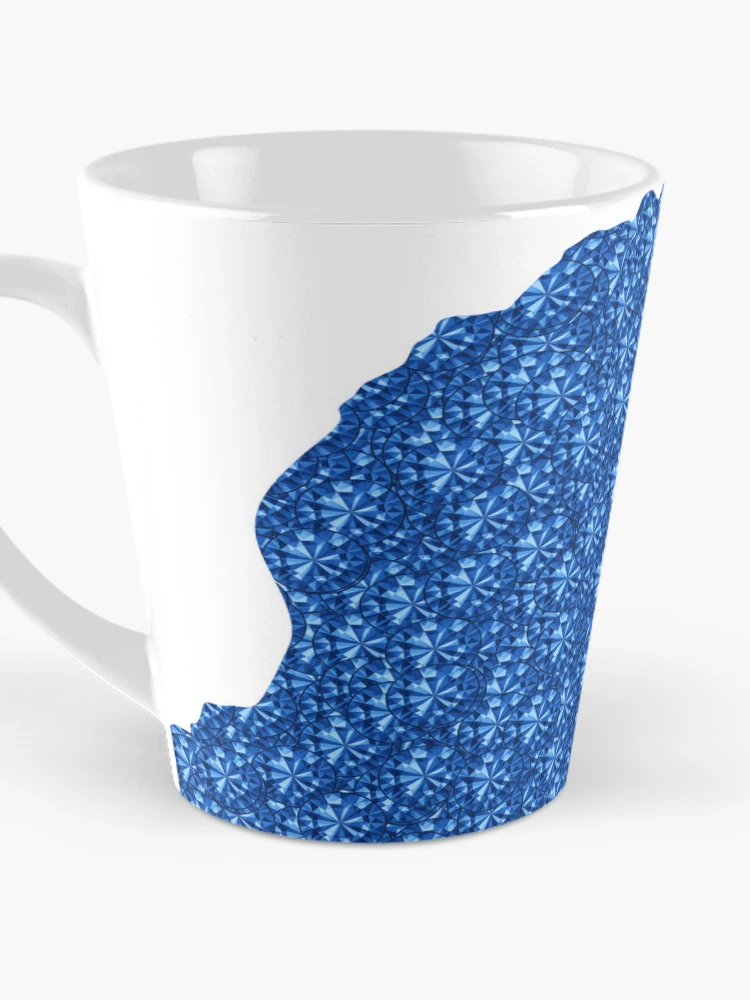 Thumbnail 3 of 4, Coffee Mug, Blue Rhinestone Rwanda designed and sold by TheIconSmith.