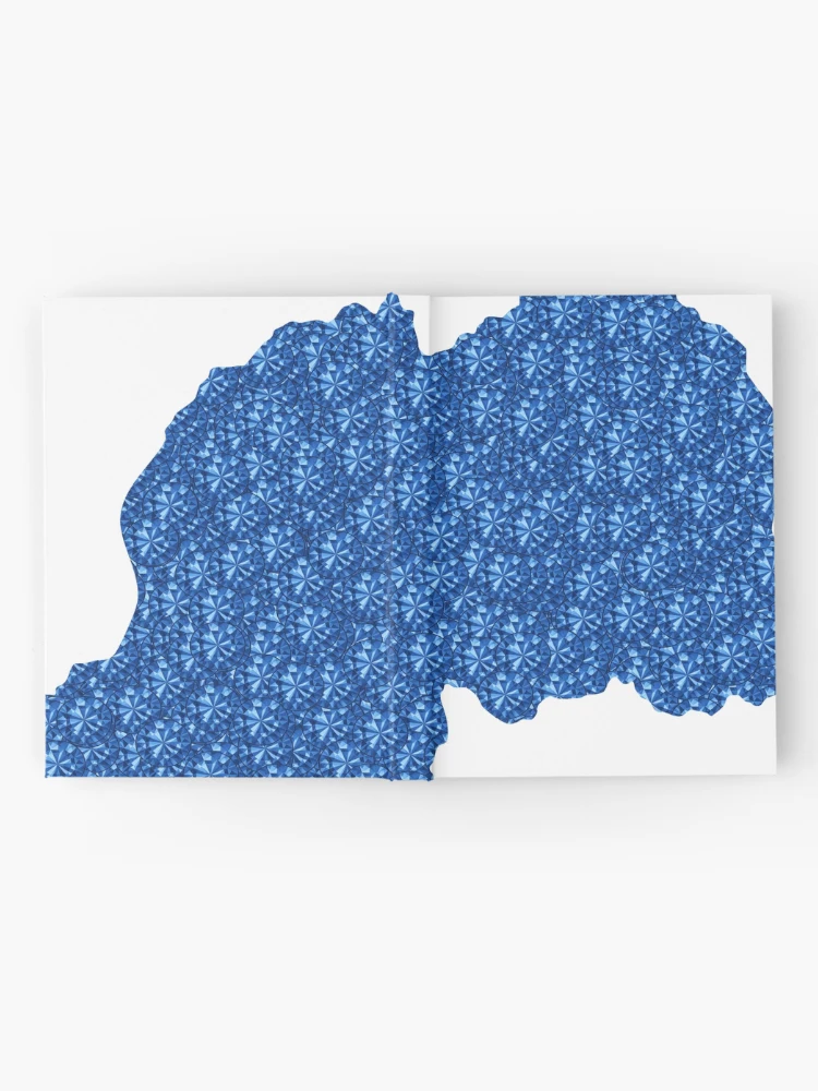 Thumbnail 2 of 3, Journal, Blue Rhinestone Rwanda designed and sold by TheIconSmith.