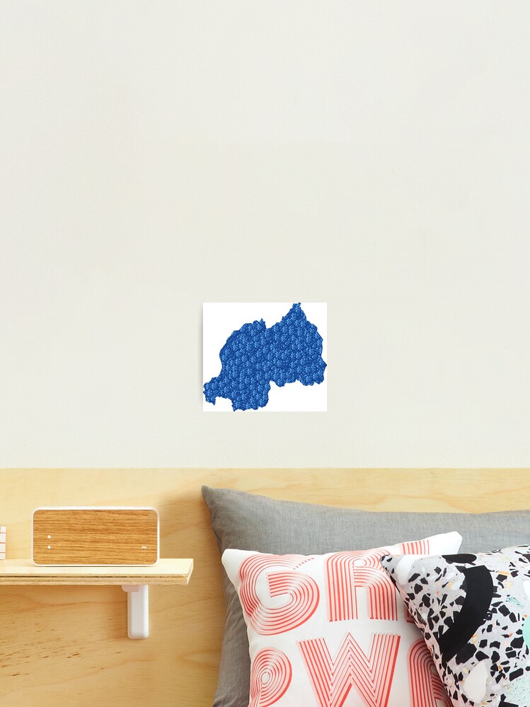 Thumbnail 2 of 3, Photographic Print, Blue Rhinestone Rwanda designed and sold by TheIconSmith.