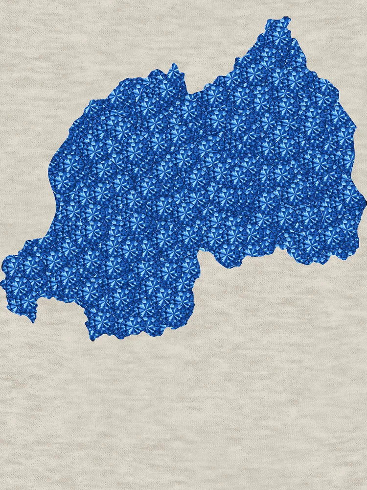 Thumbnail 6 of 6, Zipped Hoodie, Blue Rhinestone Rwanda designed and sold by TheIconSmith.