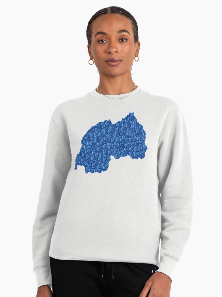 Thumbnail 3 of 6, Pullover Sweatshirt, Blue Rhinestone Rwanda designed and sold by TheIconSmith.