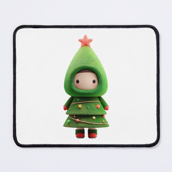 Item preview, Kawaii Christmas Tree Cartoon designed and sold by LuxChu.