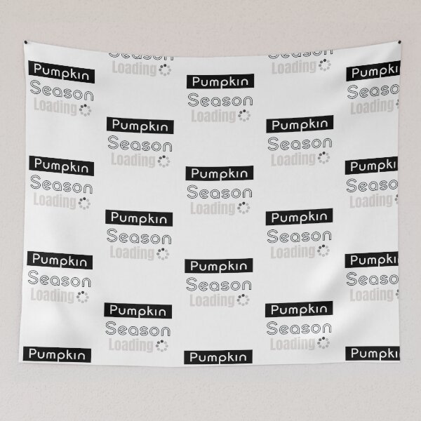 Item preview, Falling Leaves Loading Minimal Black Text Autumn Typography designed and sold by Combat Skies.