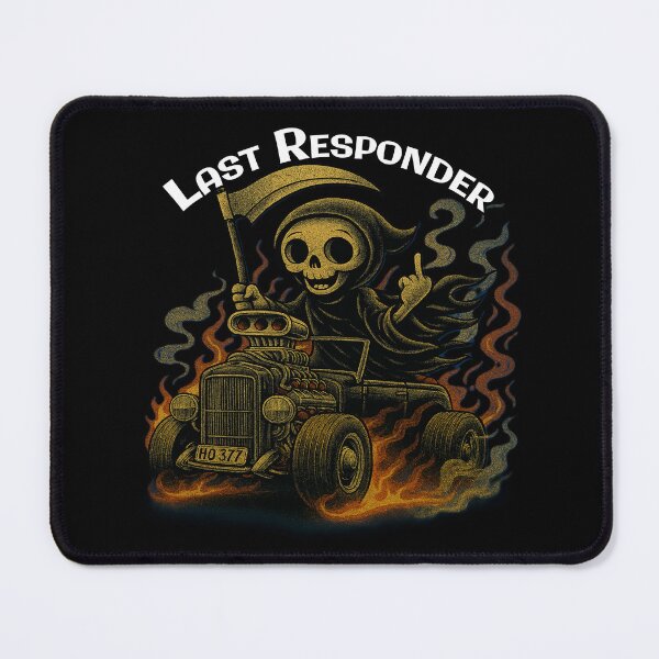 Item preview, Funny 'Last Responder' Grim Reaper Hot Rod designed and sold by A-T-H.