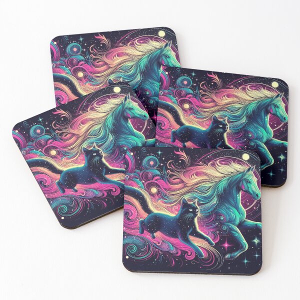 Item preview, mystic horse and cat designed and sold by Dogandesighn.