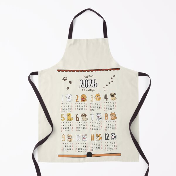 Item preview, 2026 Cute Dog Calendar | Monthly Puppy Illustration Wall Art Gift designed and sold by JOOKDesign.