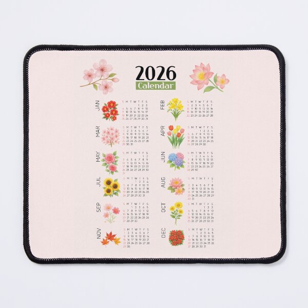 Item preview, 2026 Floral Watercolor Calendar | Monthly Botanical Art Wall Decor designed and sold by JOOKDesign.