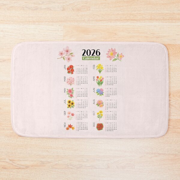 Item preview, 2026 Floral Watercolor Calendar | Monthly Botanical Art Wall Decor designed and sold by JOOKDesign.