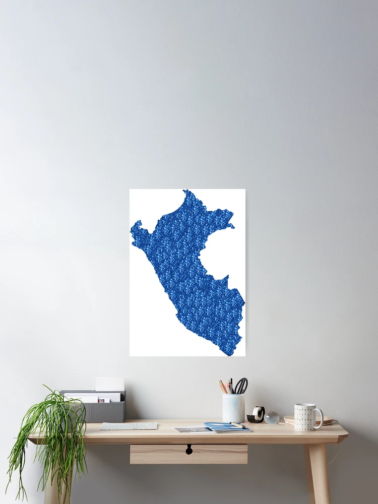 Thumbnail 2 of 3, Poster, Blue Rhinestone Peru designed and sold by TheIconSmith.
