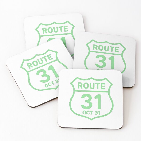 Item preview, Glow in the Dark Route 31 – Minimal Halloween Badge designed and sold by DailyDrivesct.
