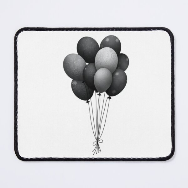 Item preview, Black birthday balloons cute kawaii aesthetic love lover happy designed and sold by CheeseBlueprint.
