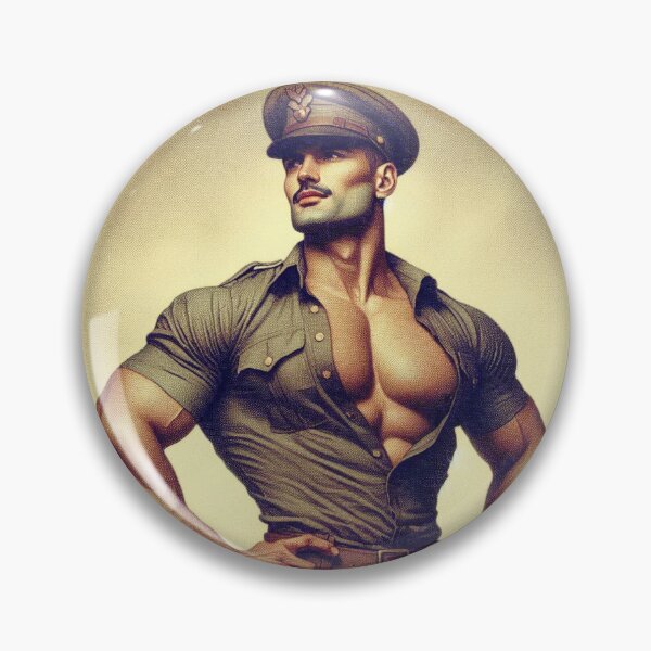 Item preview, Gay Pride 1940's Leather Military "Captain Tom" Berlin Leder Pride Graphic Design designed and sold by ItsAKinkThing.