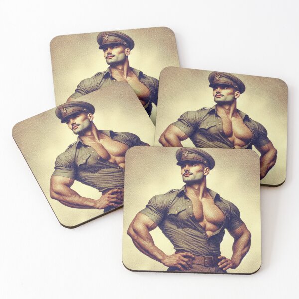 Item preview, Gay Pride 1940's Leather Military "Captain Tom" Berlin Leder Pride Graphic Design designed and sold by ItsAKinkThing.
