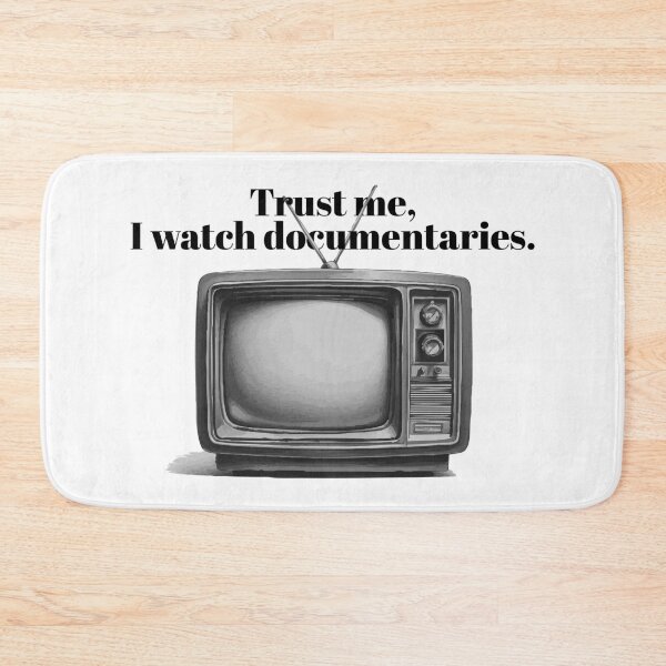 Item preview, Trust Me, I Watch Documentaries | Funny True Crime Retro TV Design designed and sold by idgafstudio.ch.