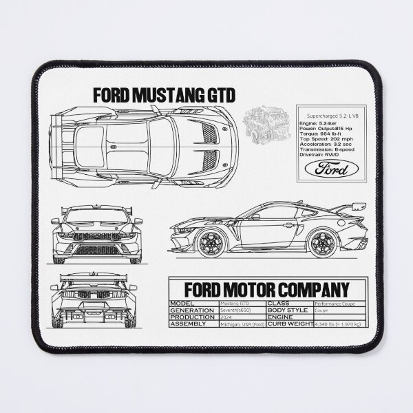 Item preview, Mustang GTD Blueprint V2 designed and sold by BronArtworks.