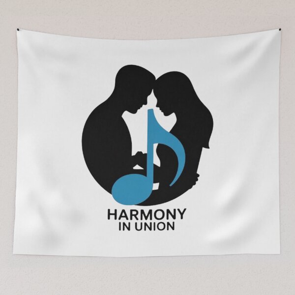 Item preview, Music Note People Love Stick Figures Holding Hands designed and sold by BHMARTS.
