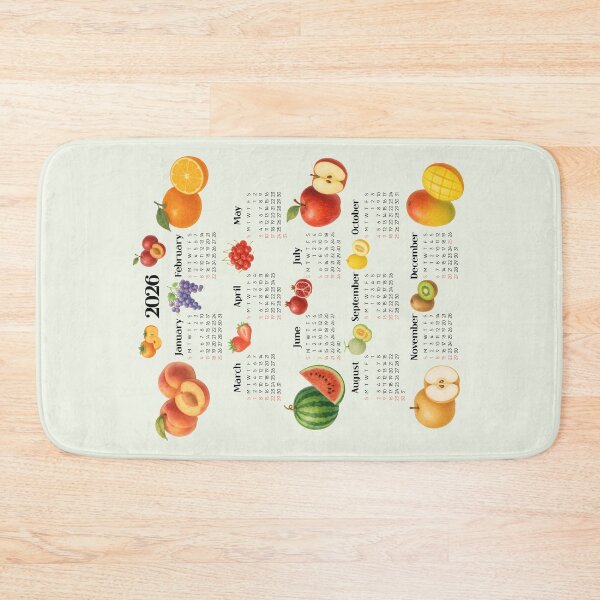 Item preview, 2026 Watercolor Fruit Calendar | Monthly Seasonal Fruit Art Wall Calendar designed and sold by JOOKDesign.