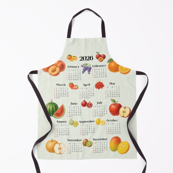 Item preview, 2026 Watercolor Fruit Calendar | Monthly Seasonal Fruit Art Wall Calendar designed and sold by JOOKDesign.