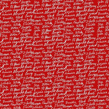 Imagen de la obra Los siete pecados capitales (color texto blanco) de Victoria Contreras Flores