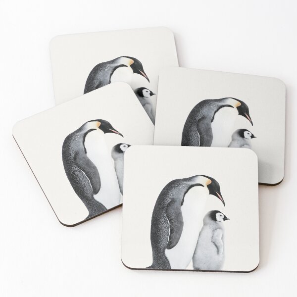 Item preview, Emperor Penguin with Baby Chick – Cute Nursery Wall Art for Children designed and sold by CuriousCherry.