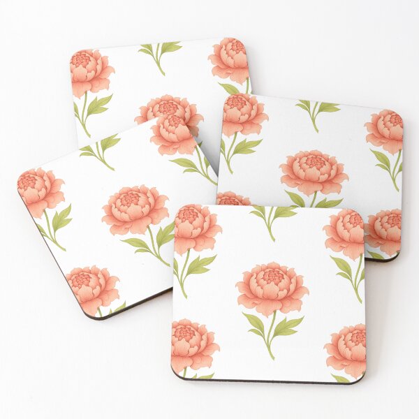 Item preview, Pink Peony Flower Art designed and sold by BrushAndBreathe.