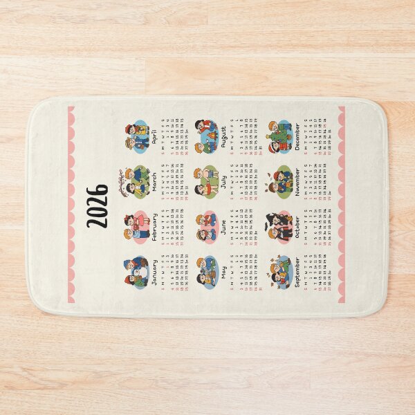 Item preview, 2026 Cute Couple Character Calendar | Monthly Love-Themed Illustration Art designed and sold by JOOKDesign.