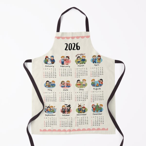 Item preview, 2026 Cute Couple Character Calendar | Monthly Love-Themed Illustration Art designed and sold by JOOKDesign.