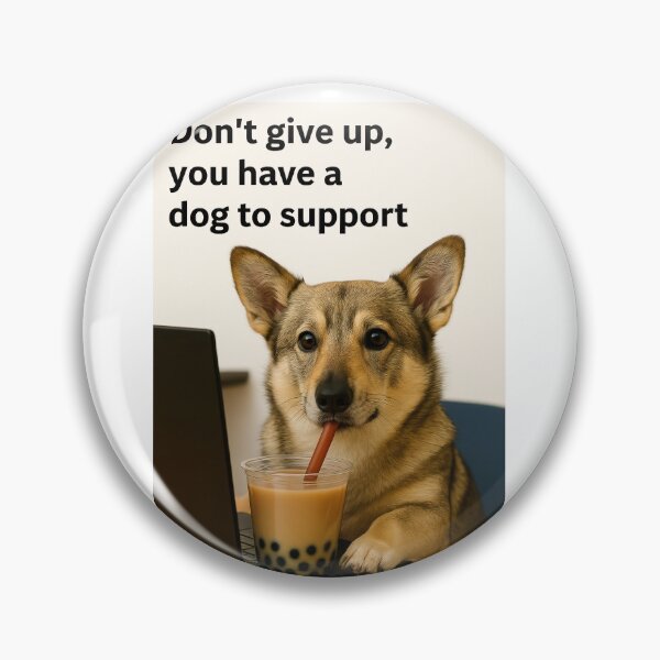 Item preview, Swedish Vallhund - don't give up  designed and sold by TheVallhundStop.