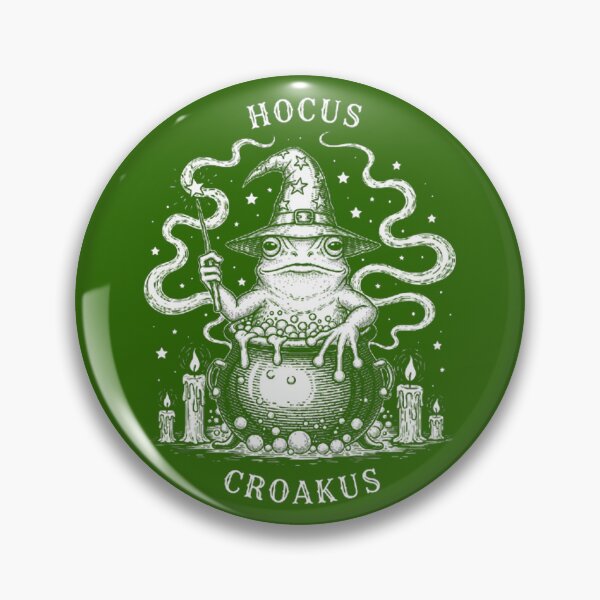 Item preview, A funny witch frog halloween (Hocus Croakus)  designed and sold by halazidan.