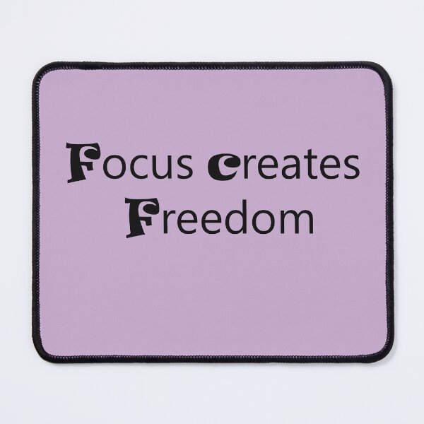 Item preview, Focus Creates Freedom – Motivational Mindset Quote designed and sold by ArtNestVerse.