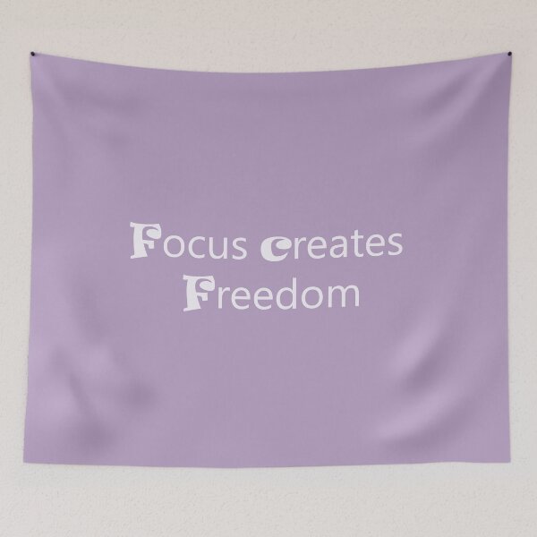 Item preview, Focus Creates Freedom – Motivational Mindset Quote designed and sold by ArtNestVerse.