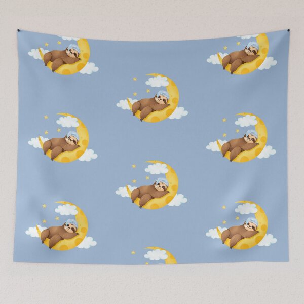 Item preview, Sleepy Sloth on the Moon – Cute Bedtime Animal Illustration designed and sold by Ivy-Triggs.