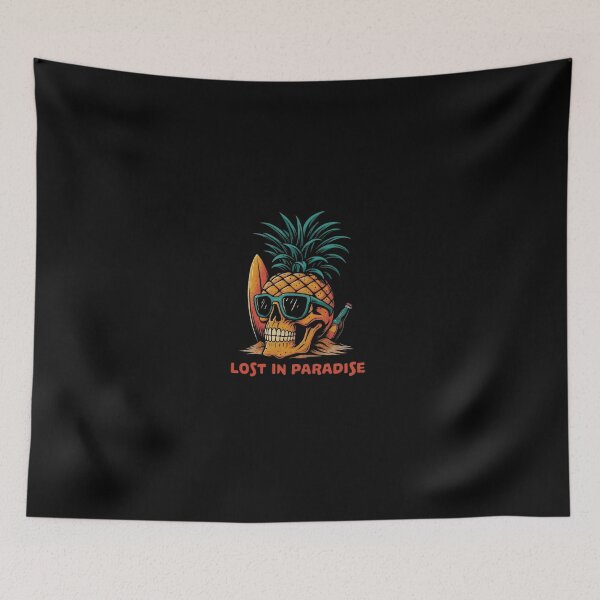 Item preview, Lost in Paradise – Tropical Skull Pineapple designed and sold by PhilllandArt.