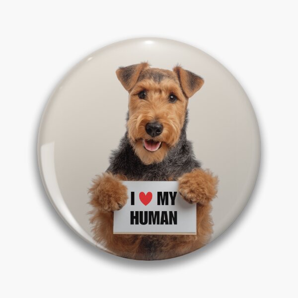 Item preview, Cute Welsh Terrier dog with Signboard I love my Human  designed and sold by LazyOwlStore.