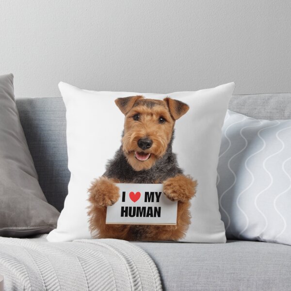 Item preview, Cute Welsh Terrier dog with Signboard I love my Human  designed and sold by LazyOwlStore.