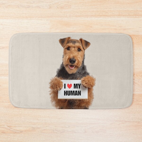 Item preview, Cute Welsh Terrier dog with Signboard I love my Human  designed and sold by LazyOwlStore.
