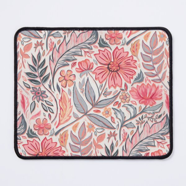 Item preview, Melon Pink and Grey Art Nouveau Floral designed and sold by micklyn.