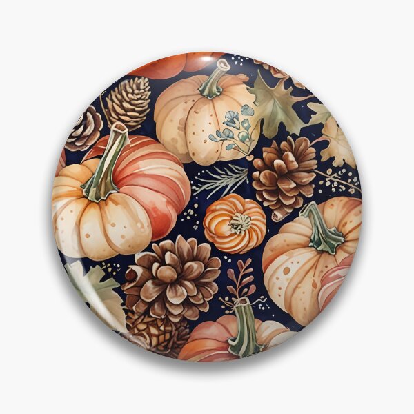 Item preview, Pumpkins,pinecones and autumn leaves  designed and sold by BunnyandBloom.