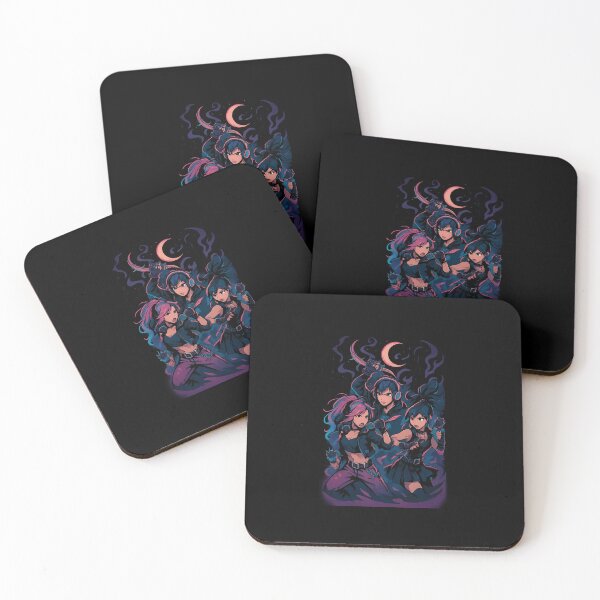 Item preview, Neon Moon Trio – Anime K-Pop Action Art designed and sold by KAYJAY DESIGNS.